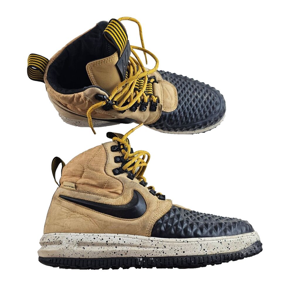 Nike Lunar Force 1 Duckboot Mens 10 British Tan Black Gold 805899-004 Boots